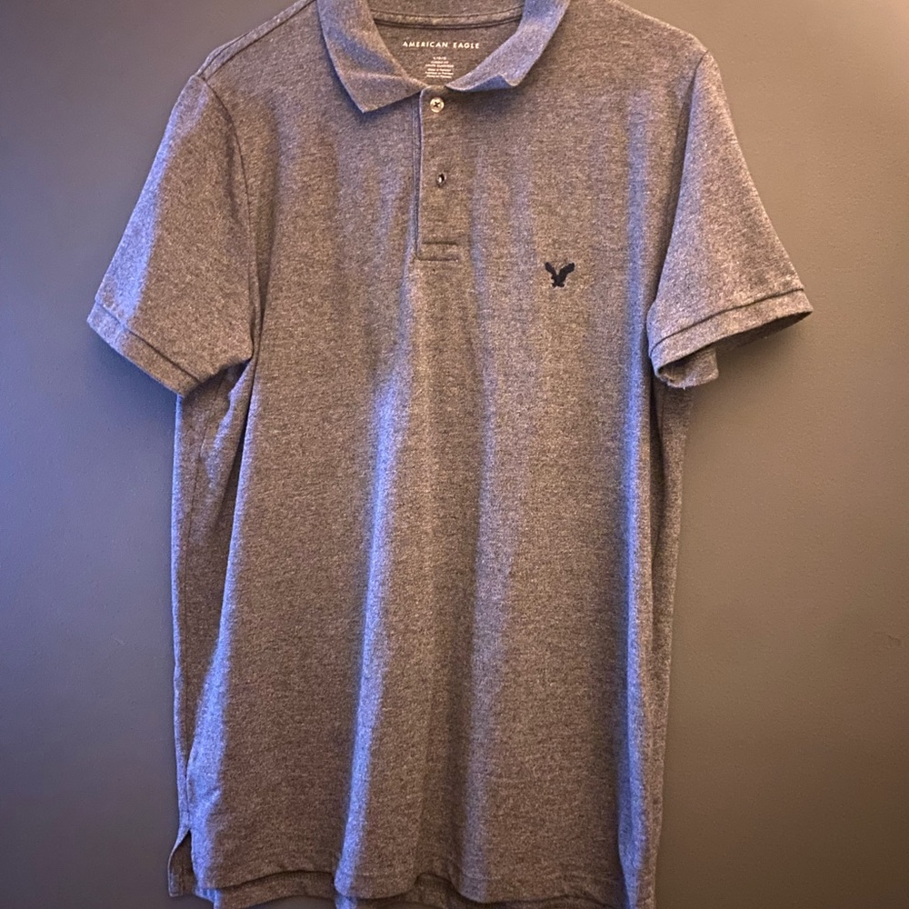 AMERICAN EAGLE POLO BUTTON UP SHIRT LARGE